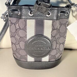 Coach Black and Gray Signature Crossbody Bag